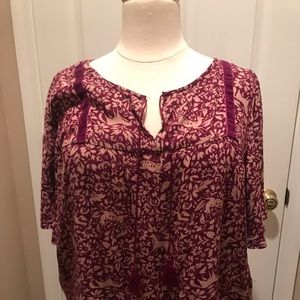 Old Navy Blouse XXL Burgandy